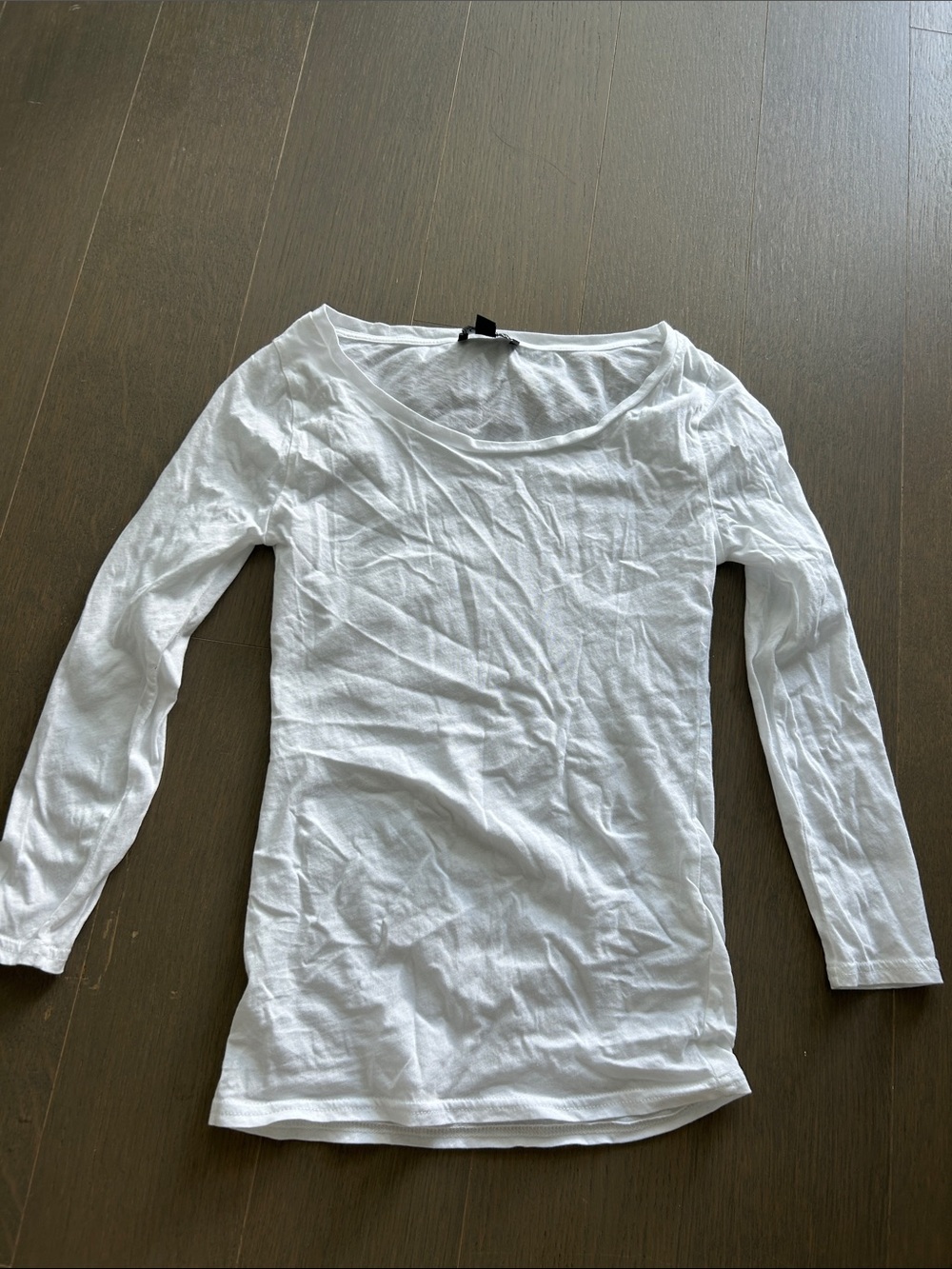 Jcrew Women’s White three fourths sleeve Lightweight Scoop Neck Top